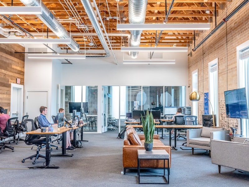 An open-plan sales office