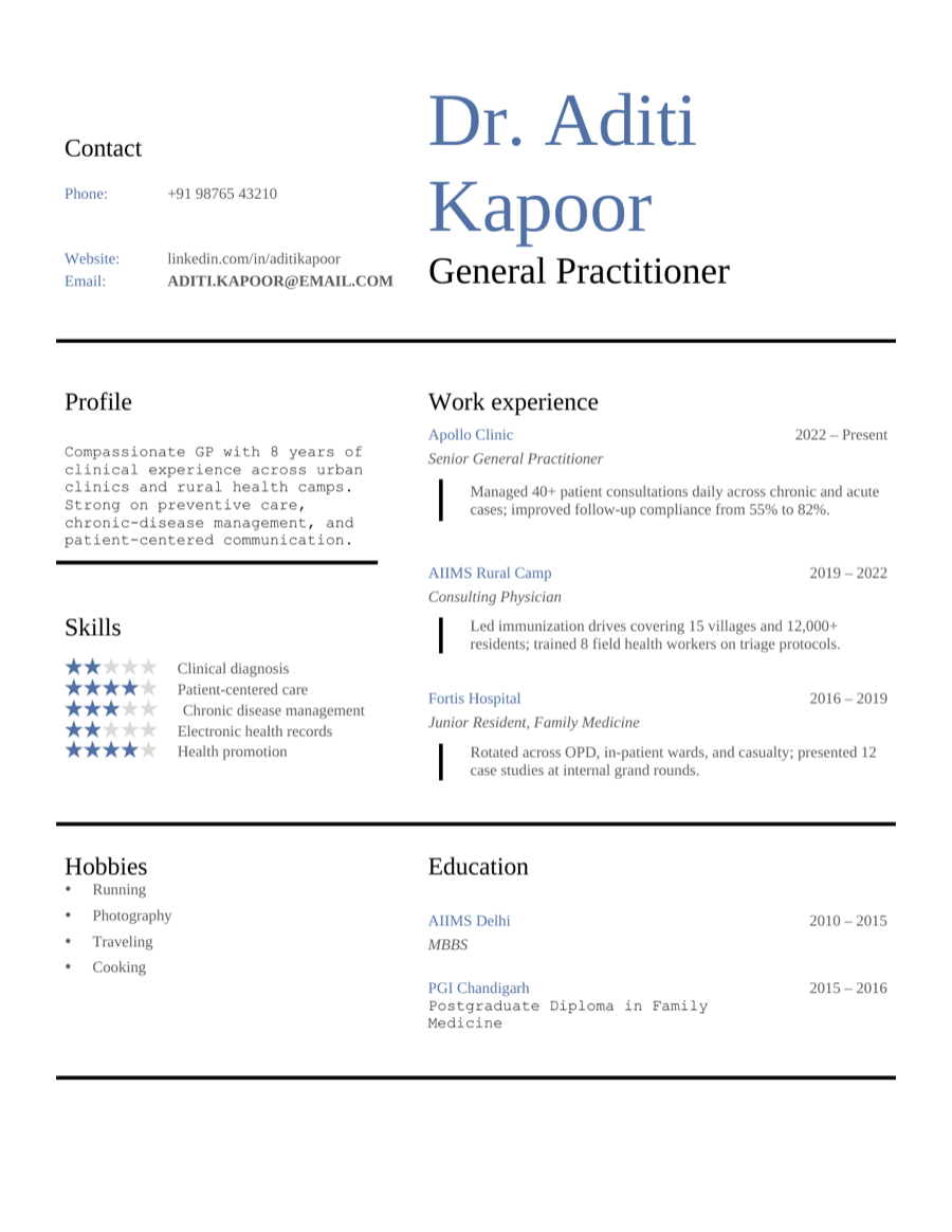 Clean Split template preview